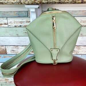 Vegan Leather Convertible Sling Bag/Backpack